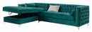 Bellaire Teal Velvet Sectional 508380