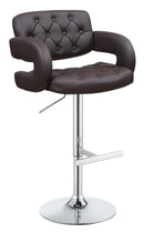Brandi 29" Adjustable Height Bar Stool Chrome and Brown 102556