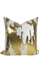 NORDIC 20” X 20”   PILLOW COVER - WHITE & GOLD