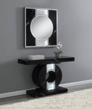 Carter Square LED Wall Mirror Silver and Black 963480
