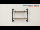 Acme Furniture Brantley AC00735 Wall Rack with 2 Shelves EXTERNAL_VIDEO 1